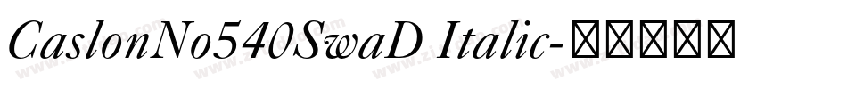 CaslonNo540SwaD Italic字体转换